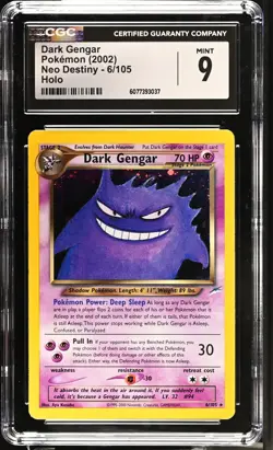 Dark Gengar 6/105 Holo Neo Destiny Pokemon CGC 9 Mint - Image 1