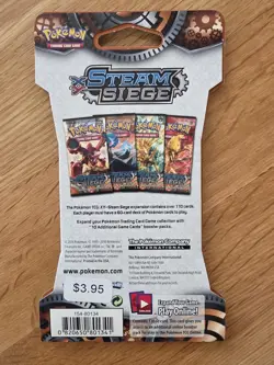Pokemon TCG XY Steam Siege Sleeved Booster Pack Volcanion Brand New Factory Seal - Image 2