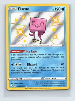 Eiscue, Pokemon Shining Fates: Shiny Vault Shiny Holo Rare, SV035/SV122 NM - Image 1