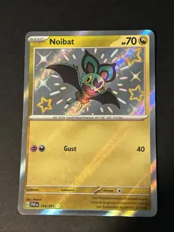 Pokemon SV: Paldean Fates #194/091 Noibat Holo - Image 1