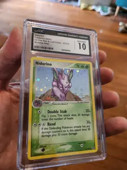 (POP 17) CGC 10 GEM MINT Nidorino Holo 41/112 EX Fire Red & Leaf Green Pokemon - Image 1