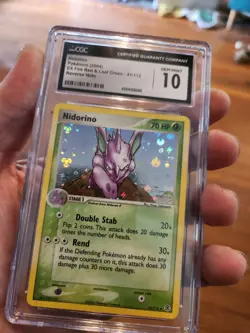 (POP 17) CGC 10 GEM MINT Nidorino Holo 41/112 EX Fire Red & Leaf Green Pokemon - Image 2