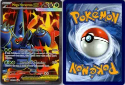 MEGA HERACROSS EX 108/094 ULTRA RARE PHANTASMAL FLAMES POKEMON NM - Image 3