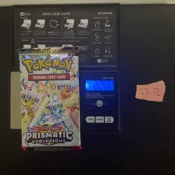 GOD PACKU 22.50g VERY HEAVY Prismatic Evolutions Pokemon Sealed Booster Pack New - Image 1