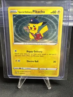 2020 Pokemon Sword & Shield Promo Special Delivery Pikachu SWSH074 Holo - Image 1