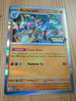 Barbaracle 065 Black Star Promo (Stamped) Perfect Order Pokemon - Image 1