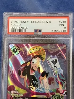 2025 Disney Lorcana EN-8 Kuzco Impulsive Llama Enchanted # 210 PSA 9 Nice Card - Image 4