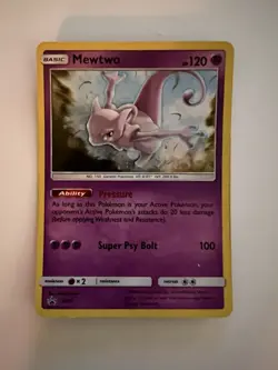 Pokemon Mewtwo SM77 Black Star Promo Holo Card - Image 1