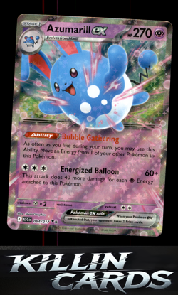 Azumarill ex 084/217 Pokemon Double Rare ME: Ascended Heroes Card NM - Image 1