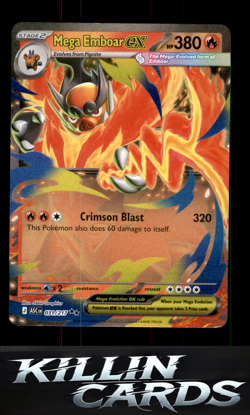 Mega Emboar ex - 031/217 031/217 Pokemon Double Rare ME: Ascended Heroes Card NM - Image 1