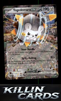 Togedemaru ex 149/217 Pokemon Double Rare ME: Ascended Heroes Card NM - Image 1