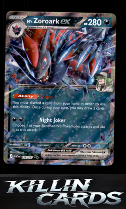 N's Zoroark ex - 137/217 137/217 Pokemon Double Rare ME: Ascended Heroes Card NM - Image 1