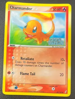 Charmander 48/100 EX Crystal Guardians Stamped Reverse Holo Pokemon TCG Card NM - Image 1