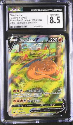 CGC 8.5 Charizard V SWSH260 Sword & Shield Black Star Promo Pokemon Card - Image 1