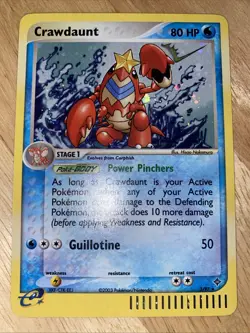 Crawdaunt 3/97 EX Dragon Holo Rare Pokemon Card 2003 - Image 1
