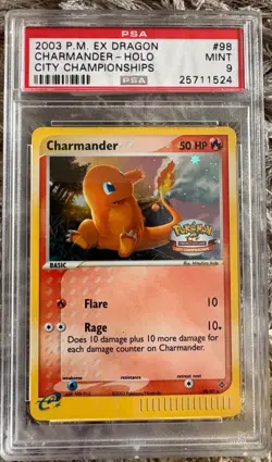 Charmander 98/97 EX Dragon City Championships Pokemon Card 2003 - Excellent - Image 1