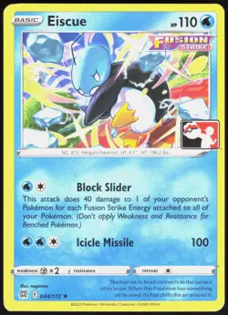 Prize Pack Series Cards Eiscue 044/172 Rare Pokemon LP - Image 1