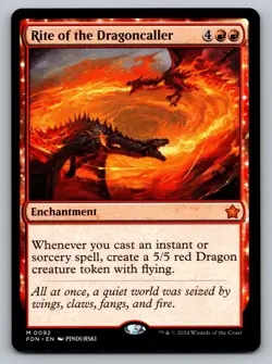 Rite of the Dragoncaller 92 Mythic Foundations Magic: The Gathering Near Mint - Image 1