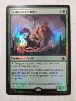 MTG Magic the Gathering Bedrock Tortoise 176 R Foil LCI Lost Caverns of Ixalan - Image 1