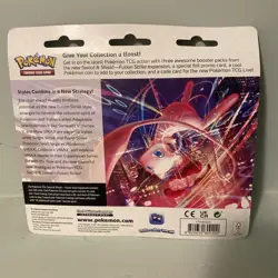 POKEMON TCG SWORD & SHIELD FUSION STRIKE 3 PACK BLISTER W/ ESPEON FACTORY SEALED - Image 2