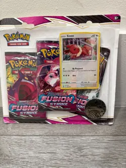 Sealed Pokemon Sword & Shield Fusion Strike 3 Booster Pack Blister - Eevee - Image 1