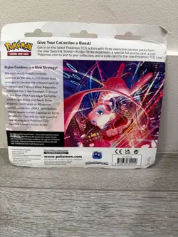 Sealed Pokemon Sword & Shield Fusion Strike 3 Booster Pack Blister - Eevee - Image 2