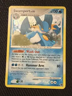 POKEMON SWAMPERT 9/106 HOLO RARE GREAT ENCOUNTERS - Image 1