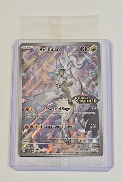 Pokemon Journey Together N's Reshiram Box Topper Illustration Rare Foil 167/159 - Image 3