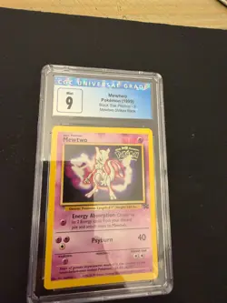 Mewtwo Pokemon 1999 Black Star Promos #3 Mewtwo Strikes Back WB Movie CGC Mint 9 - Image 1