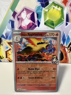 Ethan’s Typhlosion 034/182 Reverse Holo Pokemon Destined Rivals Holo Rare NM - Image 1