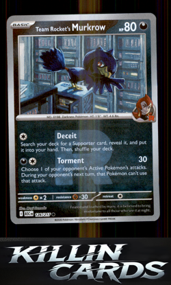 Reverse Holofoil Team Rocket's Murkrow (Team Rocket) 126/217 Pokemon Common ME: - Image 1