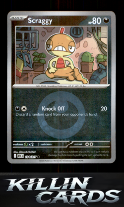 Reverse Holofoil Scraggy (Energy Symbol Pattern) 134/217 Pokemon Common ME: Asce - Image 1