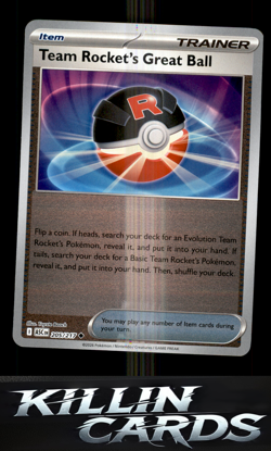 Reverse Holofoil Team Rocket's Great Ball 205/217 Pokemon Uncommon ME: Ascended - Image 1
