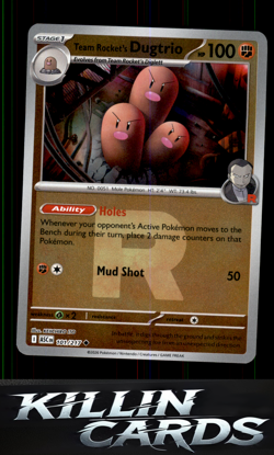 Reverse Holofoil Team Rocket's Dugtrio - 101/217 (Team Rocket) 101/217 Pokemon U - Image 1