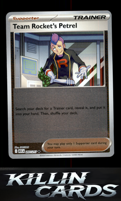 Reverse Holofoil Team Rocket's Petrel 207/217 Pokemon Uncommon ME: Ascended Hero - Image 1