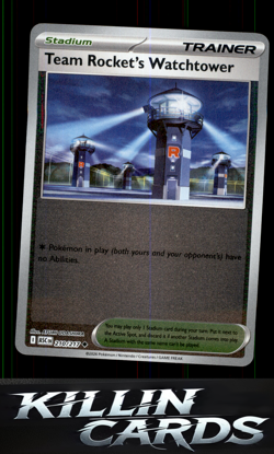 Reverse Holofoil Team Rocket's Watchtower 210/217 Pokemon Uncommon ME: Ascended - Image 1