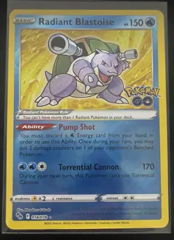 RADIANT BLASTOISE 018/078 POKEMON GO - Image 1
