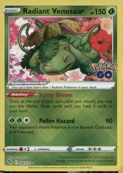 Radiant Venusaur [PGO - 004/078]PokemonPokemon GONMRadiant Rare - Image 1