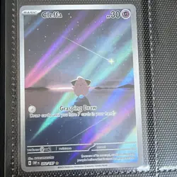 Pokemon TCG Cleffa 202/197 Illustration Rare Full Art Holo SV03 EN 2023 - Image 1