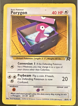 Porygon 48/82 Uncommon Team Rocket Unlimited MP Pokemon TCG - Image 1