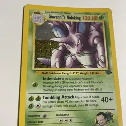 Pokemon Giovanni's Nidoking 7/132 Gym Challenge Holo MP - Image 3