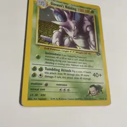Pokemon Giovanni's Nidoking 7/132 Gym Challenge Holo MP - Image 4