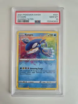 PSA 10 Kyogre 021/072 Shining Fates Amazing Rare Holo Pokemon TCG GEM MINT - Image 1
