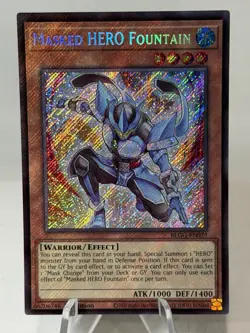 Yu-Gi-Oh! Masked HERO Fountain BLGG-EN029 Secret Rare Foil 1st Ed English - Image 1