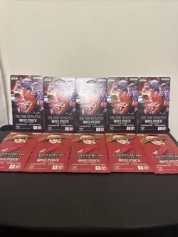 One Piece TCG English OP-16 OP-13 The Time of Battle Booster Sleeved Pack x10 - Image 1