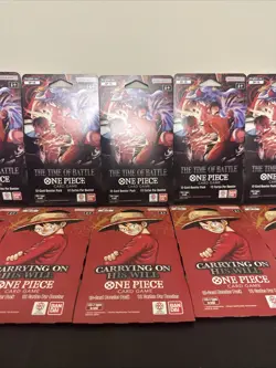 One Piece TCG English OP-16 OP-13 The Time of Battle Booster Sleeved Pack x10 - Image 3