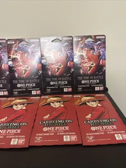 One Piece TCG English OP-16 OP-13 The Time of Battle Booster Sleeved Pack x10 - Image 4