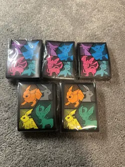 5x Pokemon Evolving Skies Sleeves Eevee Evolutions ETB 65 ct Sealed NEW - Image 1