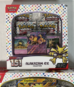 Pokemon TCG: 151 Zapdos EX & Alakazam EX Collection Box LOT - 8 Booster Packs - Image 2