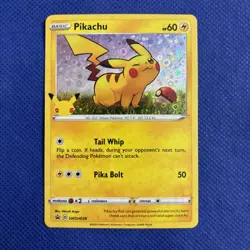 Pikachu Pokemon 25th Anniversary General Mills Cereal 2021 Promo Holo SWSH039 - Image 1
